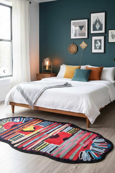 Chilai Home Caomei Makinede Yıkanabilir Kaymaz Taban Leke Tutmaz Dijital Salon Halısı Mutfak Halısı ve Yolluk