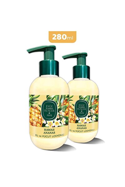 Eyüp Sabri Tuncer لوشن اليدين والجسم بالأناناس من هاواي 280 مل × 2