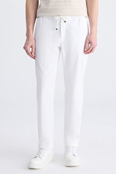 D'S Damat Ds Damat Relaxed Fit (Pile-Free) White Diagonal Tencel ™ Cotton Ble...