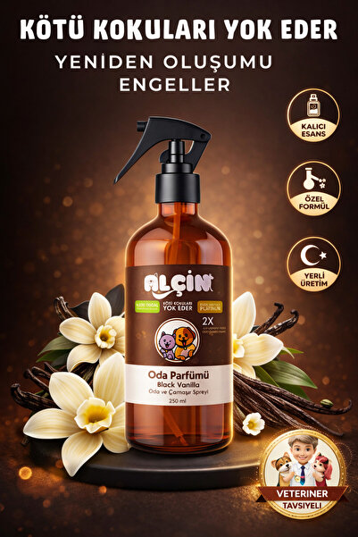 ALÇİN Kedi Kumu Ve Tuvaleti Koku Giderici,Vanilla Parfümü Spreyi