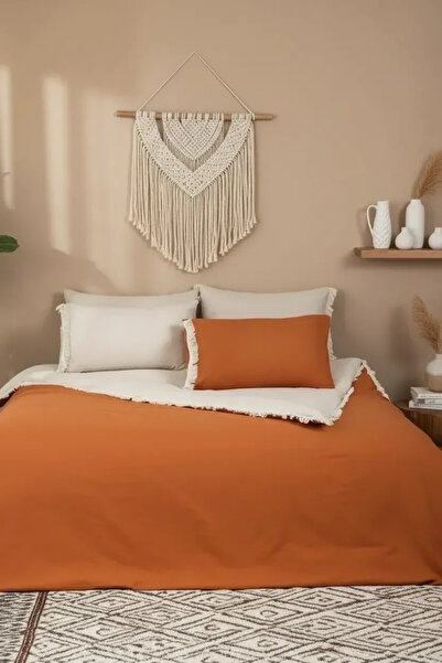 NDC HOME Σετ Παπλωματοθήκη Διπλής Όψης Λινό Γκρι Cinnamon [160x220]