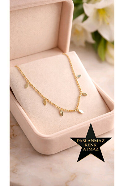 stainless steell قلادة نسائية من الفولاذ المقاوم للصدأ 316 L ذهبية اللون مع ت...