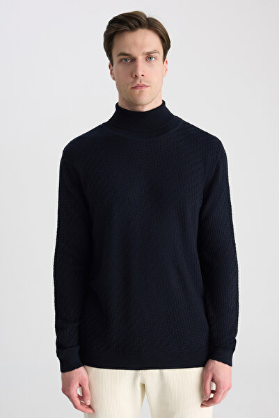D'S Damat Ds Damat Regular Fit Navy Blue Sweater