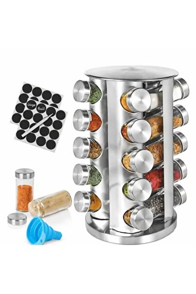 HYG Revolving Spice Rack Organizer, Stainless Steel Countertop Organizer with...