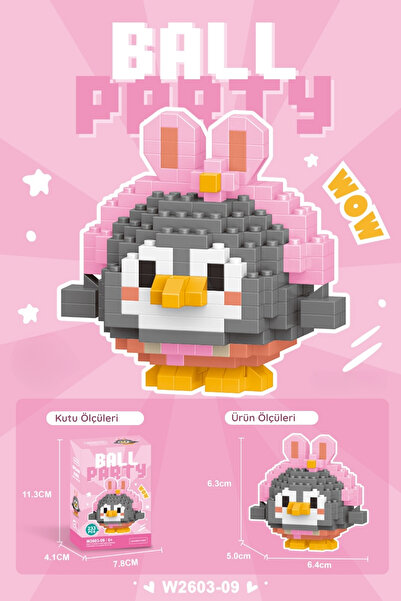 Nandy Home Crowned Penguin Model Character Figure 3D Building Toys