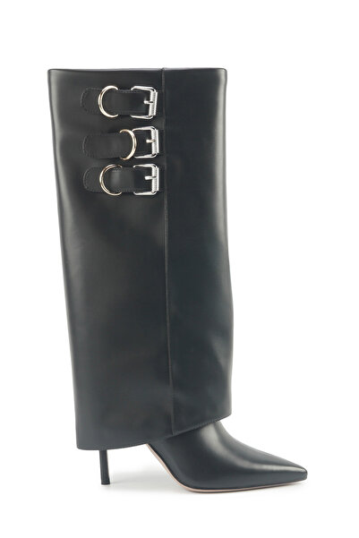 Nine West JUSTYOU 5PR Siyah Kadın Topuklu Çizme