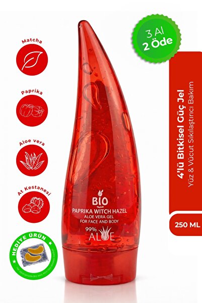 Bio Asia 4’lü Bitkisel Güç Jel – Aloe Vera + Matcha + At Kestanesi + Paprika ...