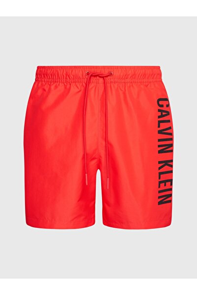 Calvin Klein Erkek Marka Logolu Çabuk Kuruyan Polysterli Plaj Ve Deniz Kullan...