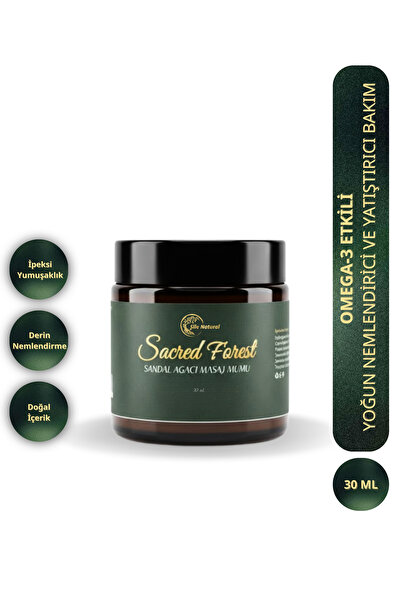 Şile Natural Sandal Ağacı Kokulu Masaj Mumu 30 ml Doğal Bitkisel Yağlı, Nemle...