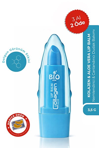 Bio Asia Kolajen & Aloe Vera Lip Balm – Dolgunlaştırıcı & Nemlendirici & Canl...