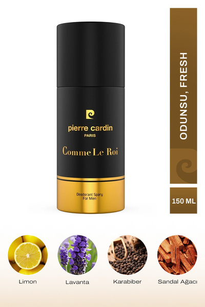 Pierre Cardin Comme Le Roi Erkek Deodorant|Odunsu, Fresh|Biber, Limon, Lavant...