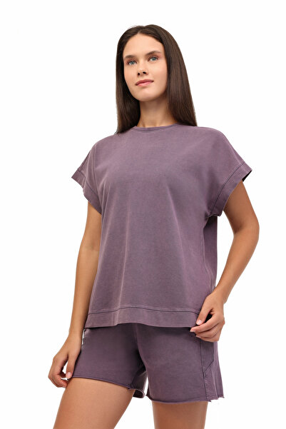 lumberjack WL ELSE 11SY783 5FX Purple Manecă scurtă pentru femei tricou