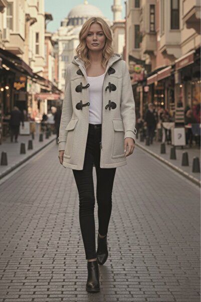 Barbora Şık Kışlık Kadın Kaşmir Kaşe Kaban