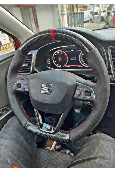 detaydireksiyon Direksiyon Kılıfı Seat Leon FR 2016 Parlak Karbon (sadece fr ...