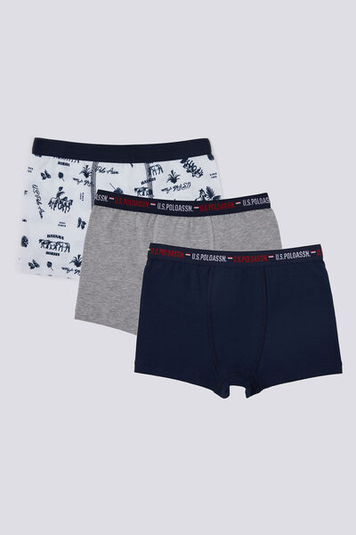 U.S. Polo Assn. Stripe Detail Boy's 3 Boxer