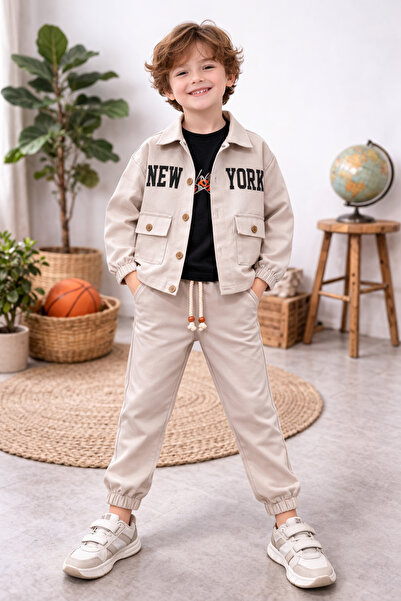Çelix Kids Erkek Çocuk Winter Newyork 3'lü Takım Bayramlık
