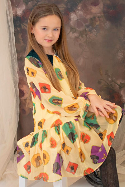 SheShe KÖPEK DESENLİ ELBİSE