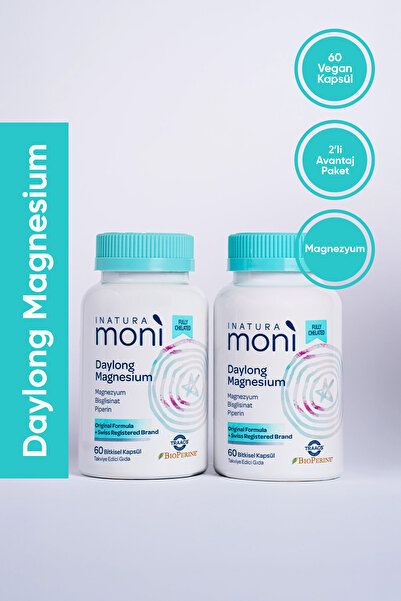 Moni Vitamins 2'li Moni Daylong Magnesium Magnezyum Bisglisinat, Magnezyum Si...