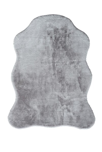 Karmen Halı Post Touch Th001g Antrasit Halı Post Peluş Kürk Halı Yuvarlak Daire