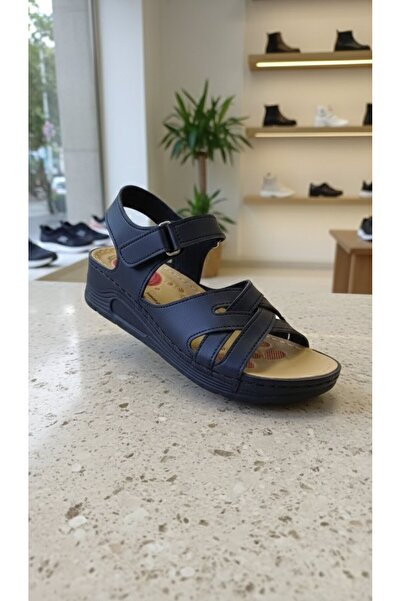 Shubuu Sandale cu toc pană pentru femei Sandale casual Papuci Confortabil, uș...