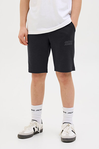 Jack & Jones JPSTNEWSOFT SWEAT SHORTS Siyah Erkek Çocuk Şort