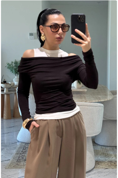 Perry Boutique Γυναικεία Αθλητική Μπλούζα με Λεπτομερή Ασύμμετρη Κοπή