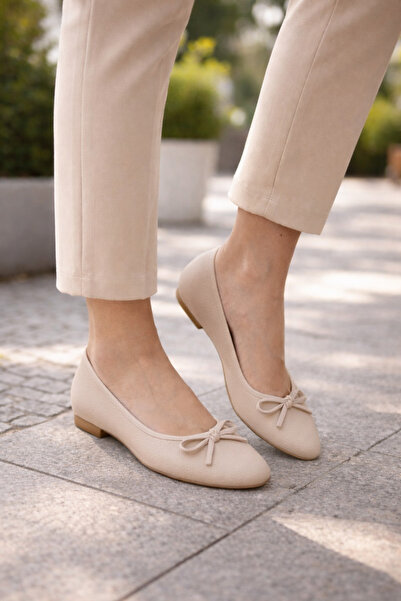 POTEEN Tia Femei Real piele Soft balerini C332-Mink