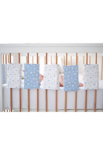 Generic Brand Lily Co Star Patterned Cot Bumpers Cotton Baby Bed Edge Protector