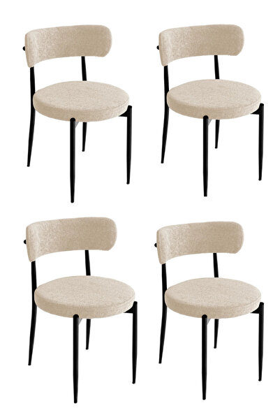 TATAR 4 ADET ELİSA MUTFAK BALKON SALON SANDALYESİ TEDY KUMAŞ