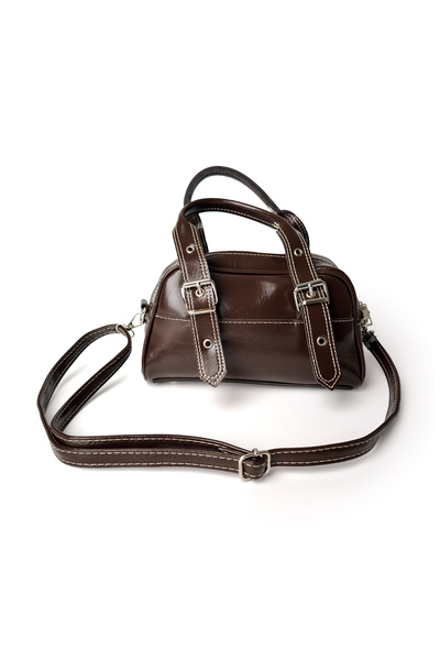 Ecrou Belt Detailed Shoulder Bag Bitter Brown
