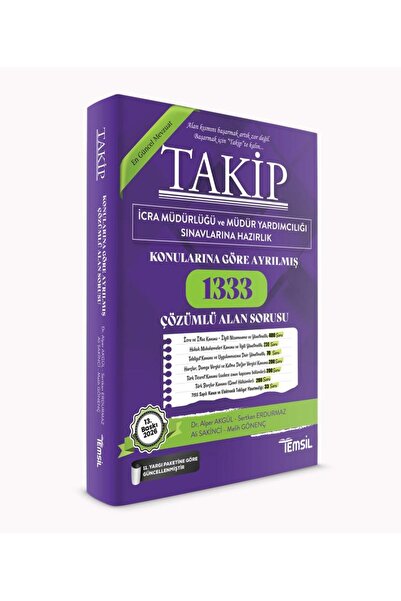 Temsil Kitap Takip İcra Müdürlüğü ve Müdür Yardımcılığı Sınavı Soru Bankası