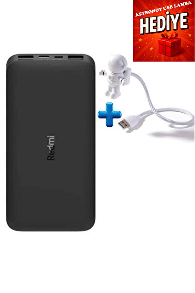 Xiaomi Redmi 10000mah Powerbank Siyah Astronot USB Lamba Klavye Işığı