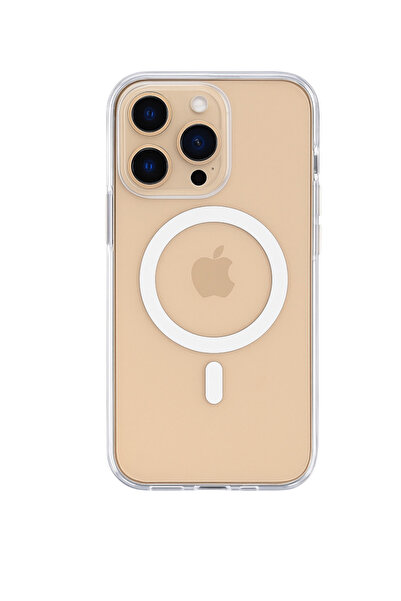 WATCHOFROYAL Onyx  Iphone 16 Pro Max Beyaz Kılıf Magsafe Özellikli Şeffaf Ser...