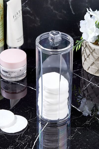 Kabak Home Makeup Cotton Pad Organizer Box & Disc Makeup Cotton Pad Organizer