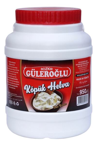 Bozkır Güleroğlu Köpük Helva Plastik Kutu Net 950 gr