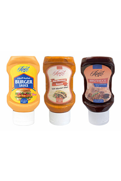 APRİL صلصة متنوعة عرض 300X3 مل ( صلصة البرجر-الصلصة المكسيكية الحارة-صلصة الب...