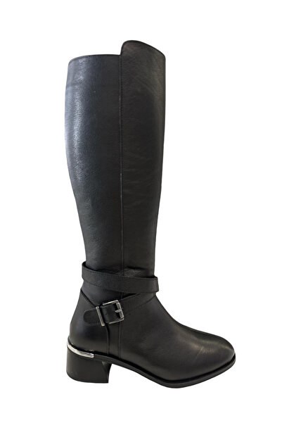 Castle Black Yldz-97900-1 حذاء نسائي من الجلد الطبيعي باللون الأسود