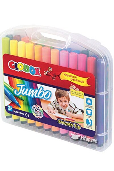 Globox Jumbo Üçgen Keçeli Kalem 24lü