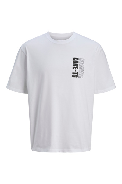 Jack & Jones Ανδρικό μπλουζάκι Jack Jones 12269989 JCOFLASH TEE SS CREW Λευκό