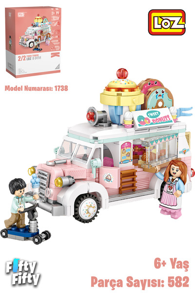 Vagonlife LOZ Mini Block Serisi Food Truck/Yemek Kamyonu -LZ1738 (582 Parça) ...