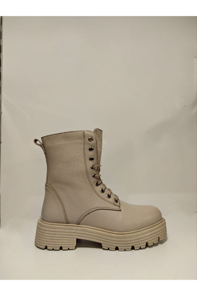 Castle Black YLDZ-23820-1 Γυναικείες Μπότες Γνήσιο Δερμάτινο μπεζ