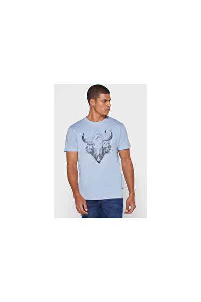 Jack & Jones Jack&Jones 12170382 Soul Blue / REG Erkek T-Shirt Mavi