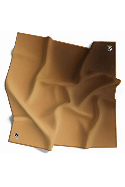 VİOLLA Twill Degrade Desenli Hardal Renkli 90x90 Eşarp (İpek İçermez) Dikim Ş...