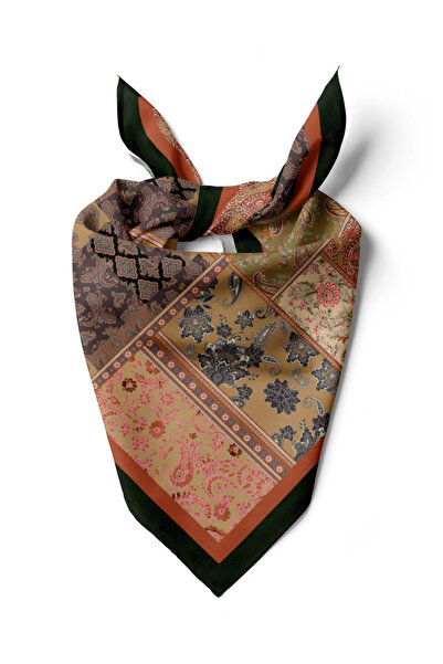 Modabutik F31 Kadın Etnik Desenli 50x50 Bandana HYL DG01272-22