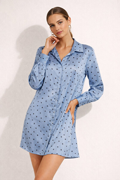 B&T MODA Saten Gömlek Mini Elbise / uzun tunik