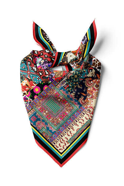 Modabutik F102 ETNIK PATCWORK TASARIMLI BANDANA DG11976