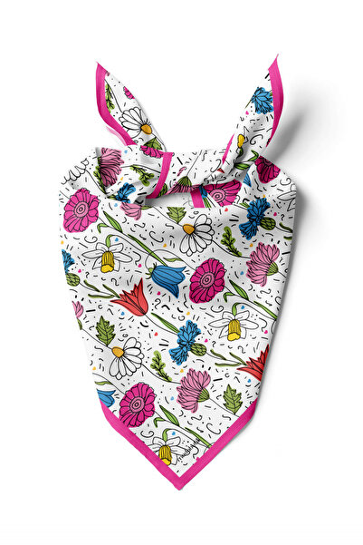 Modabutik B89 Жіноча бандана з квітковим візерунком