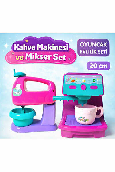 YILDIRIM OYUNCAK Oyuncak Kahve Makinesi Ve Mikser Seti Oyuncak Evcilik Seti