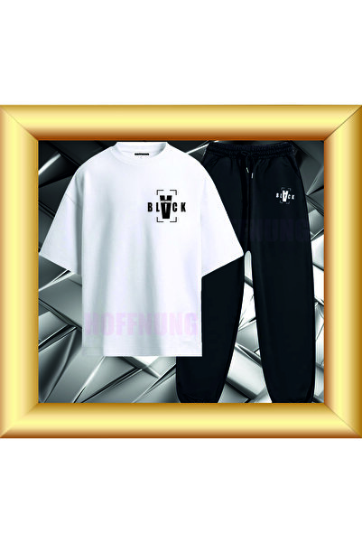 HOFFNUNG Unisex Casual Short Sleeve Set with Back Hoffning Print Outdoor Spri...