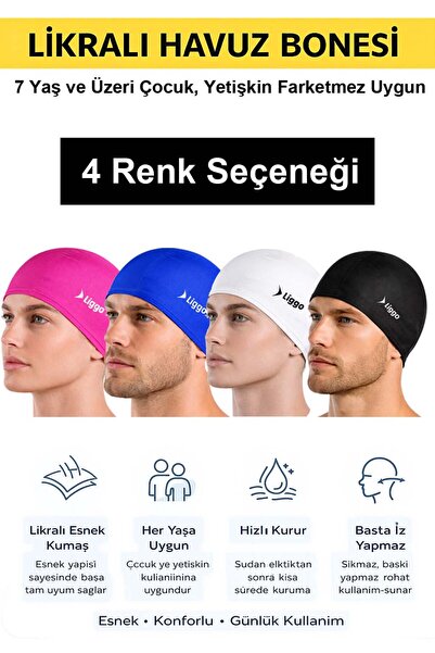Liggo Likralı Bez Bone Havuz Bonesi Deniz Bonesi Yüzme Bonesi